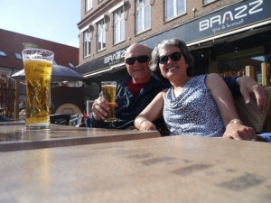 Enjoying a beer on Bornholm