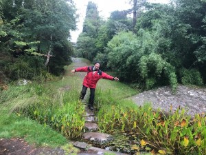 Dangerous stepping stones in the gardens of Garinish, Glengariff