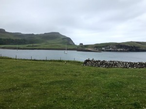Lying to anchor in Canna Harbour with free wifi from the ferry dock!
