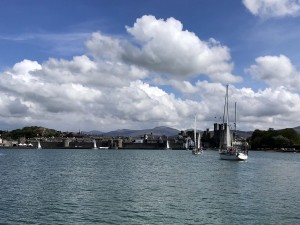 Parade of Sail in front of Caernarfon Castle - Home to the Royal Welsh Yacht Club