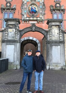 Steve Sykes at the entrance to Dordrecht